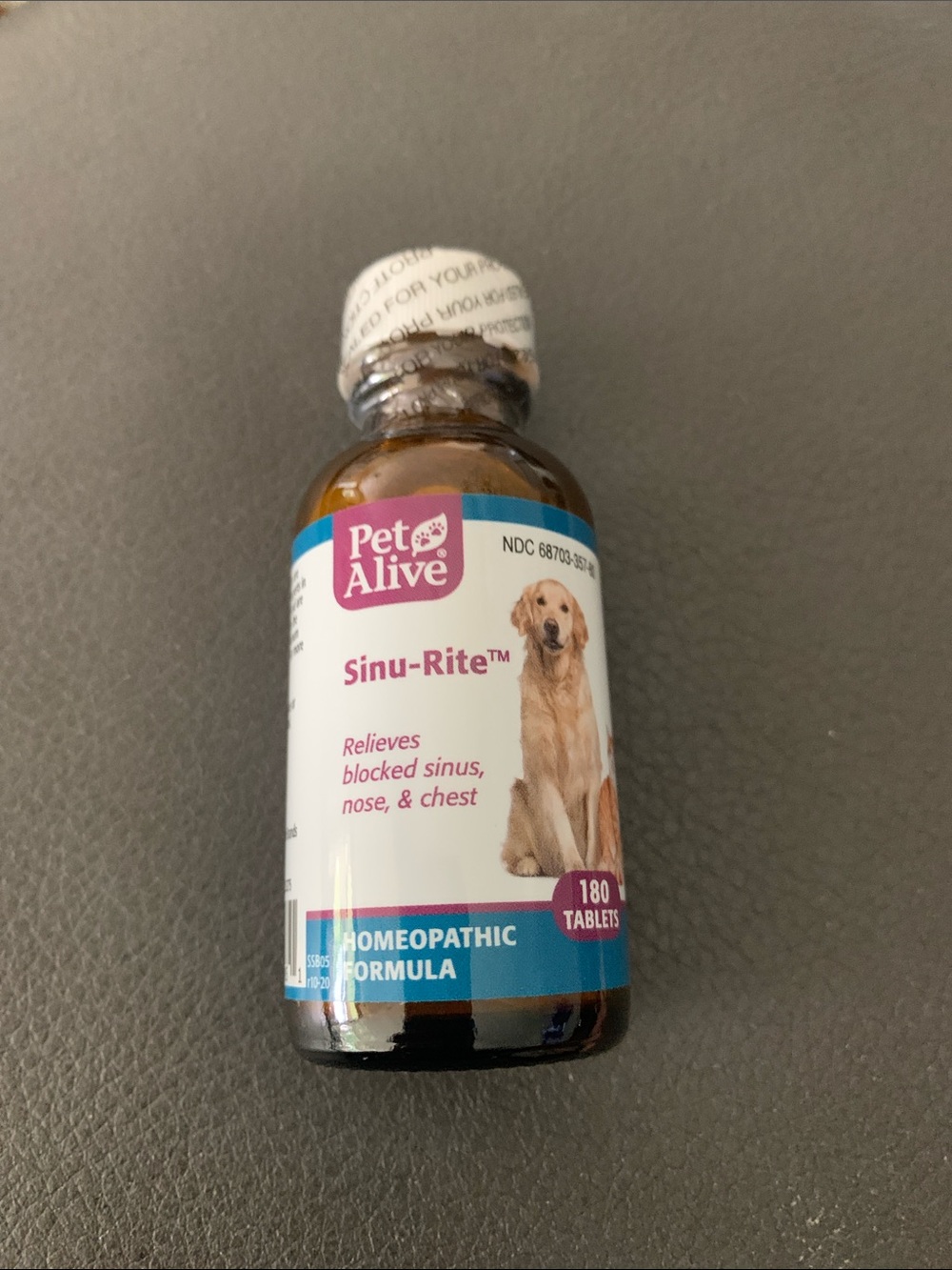NEW Sealed Pet Alive sinu-rite tablets 180 count